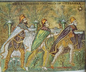 Mosaico bizantino Los reyes magos