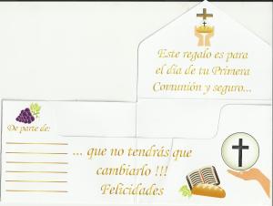 billetero primera comunion